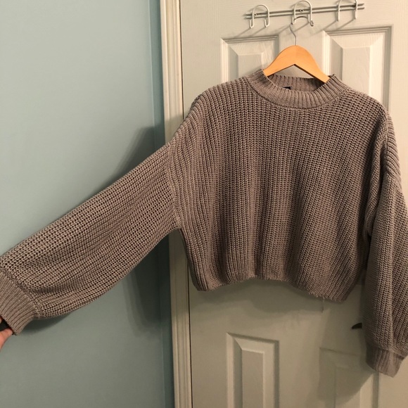gray knit sweater - Picture 2 of 3